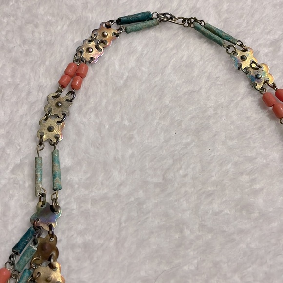 Vintage Egyptian Revival Bib Necklace - Picture 3 of 8